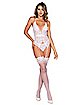 White Lace Halter Bustier and G-String Panties Set