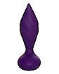 Desire 10-Function Rechargeable Vibrating Butt Plug 4 Inch - Purple