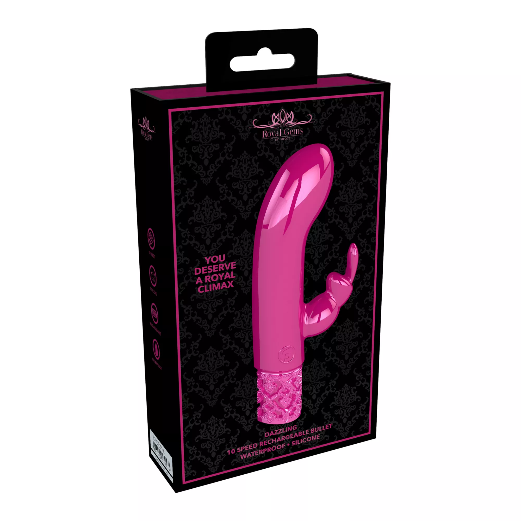 Dazzling 10-Speed Rechargeable Waterproof Rabbit Vibrator - 4.75 Inch at Spencer's