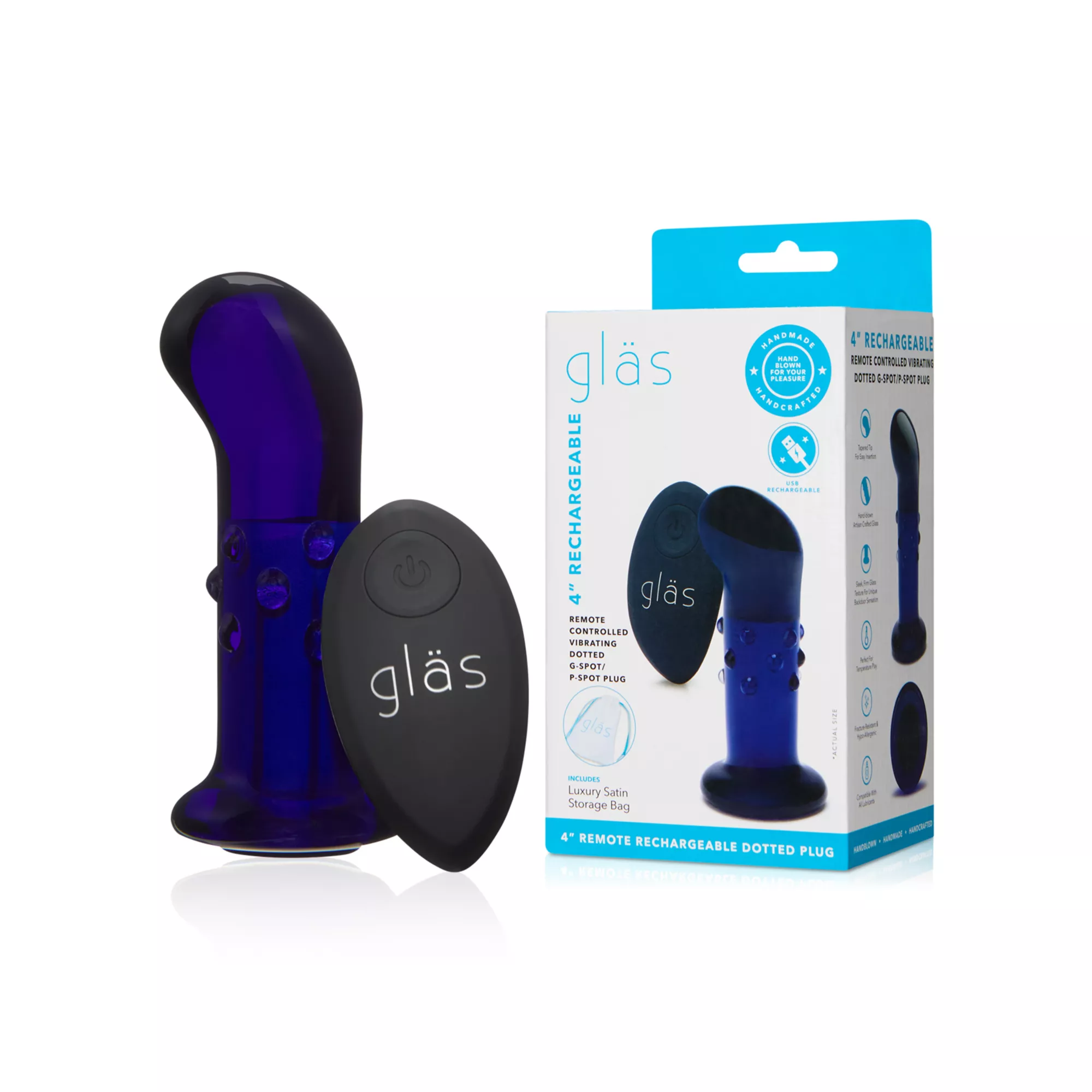 Rechargeable Vibrating G-Spot and P-Spot Plug - 4 Inch at Spencer's