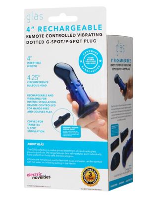 Rechargeable Vibrating G-Spot and P-Spot Plug - 4 Inch