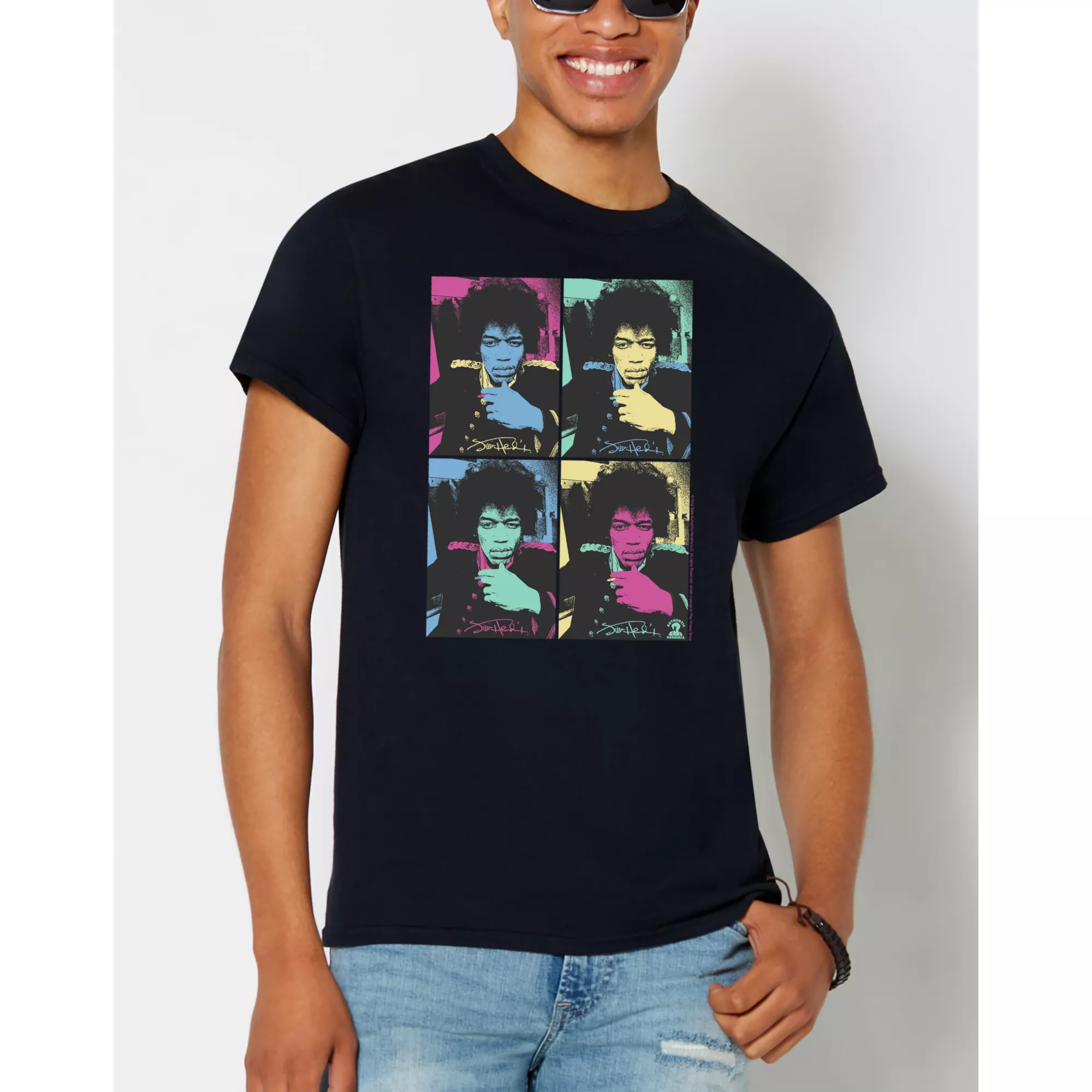 Jimi Hendrix Quadrant T Shirt at Spencer's