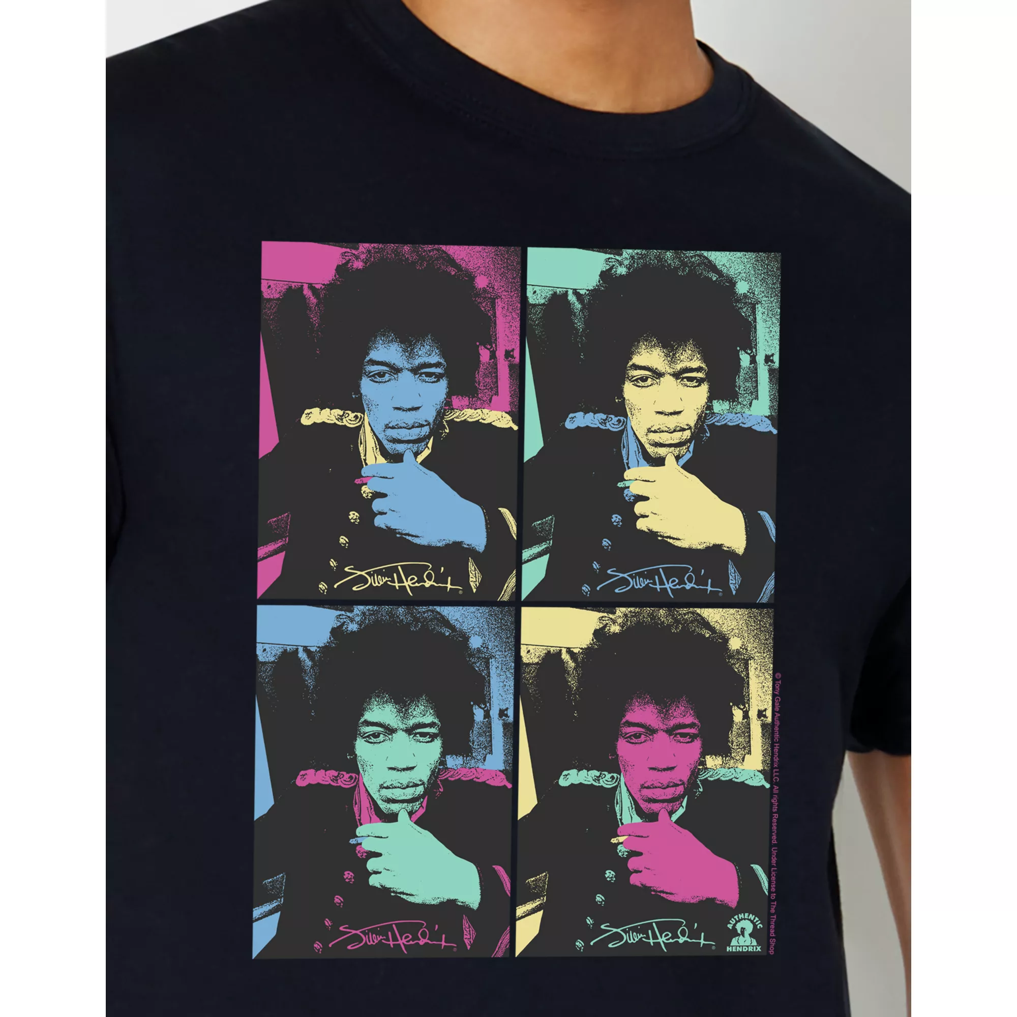 Jimi Hendrix Quadrant T Shirt at Spencer's