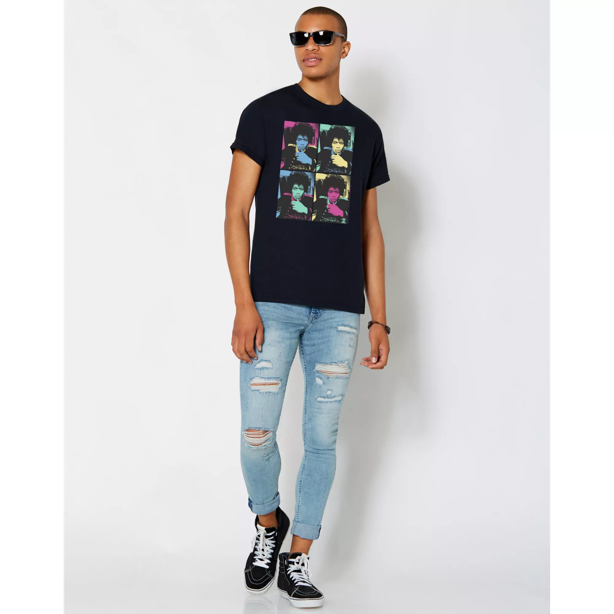 Jimi Hendrix Quadrant T Shirt at Spencer's