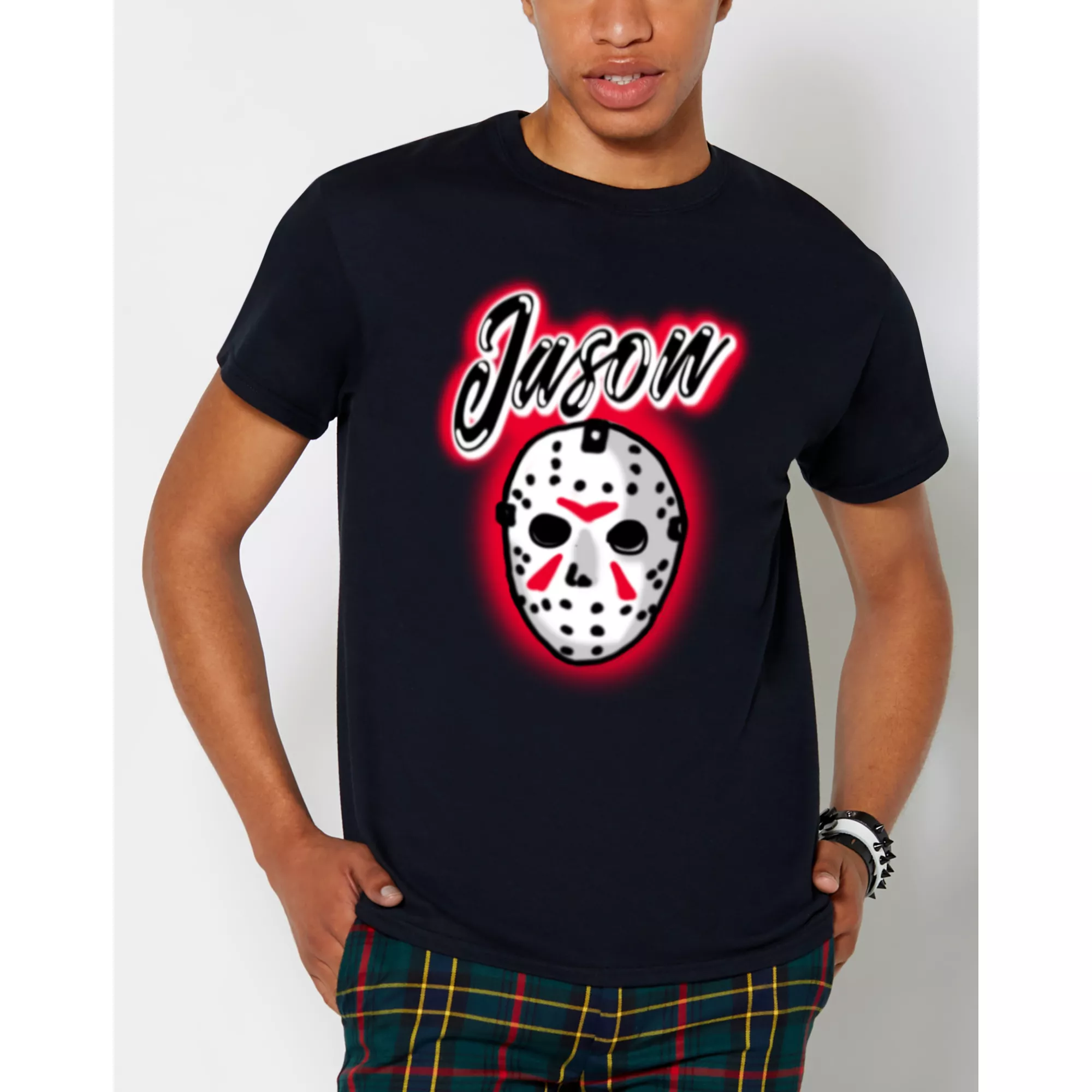 Airbrush Jason Voorhees Mask T Shirt - Friday the 13th at Spencer's