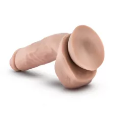 Self-Lubricating Waterproof Dildo with Balls 8.5 Inch - Beige at Spencer's
