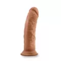 Self-Lubricating Waterproof Dildo 8 Inch - Dark Beige at Spencer's