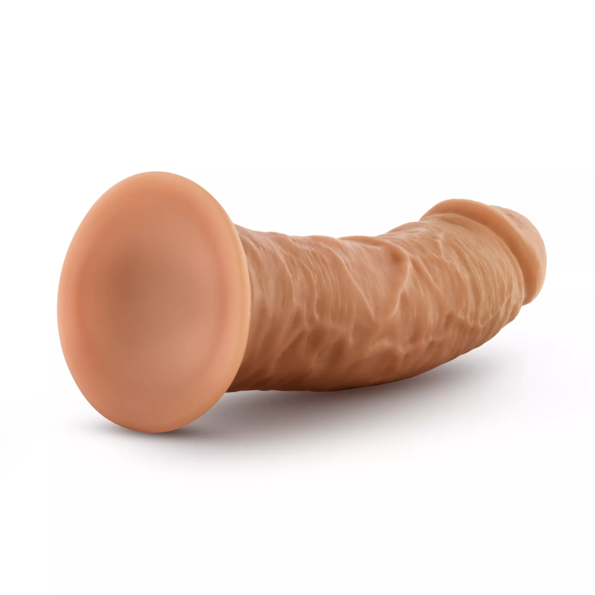 Self-Lubricating Waterproof Dildo 8 Inch - Dark Beige at Spencer's