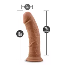 Self-Lubricating Waterproof Dildo 8 Inch - Dark Beige at Spencer's