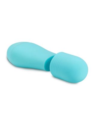 Blue Petite 10-Function Waterproof Wand Massager - 5 Inch