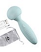 Mushroom 7-Function Rechargeable Waterproof Vibrating Wand Massager Green - 6.3 Inch
