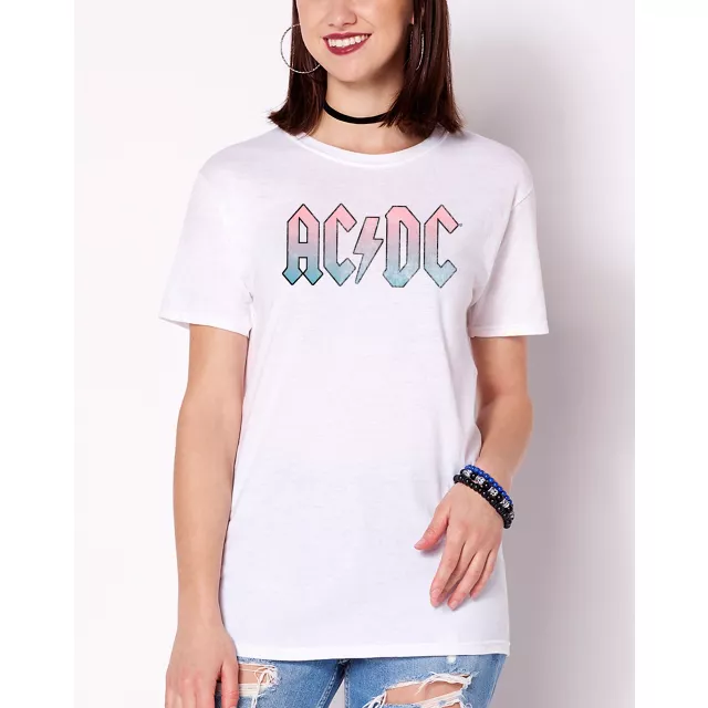 Pastel ACDC T Shirt - Spencer's