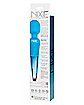 Nixie 20-Function Waterproof Rechargeable Wand Massager 8 Inch - Blue