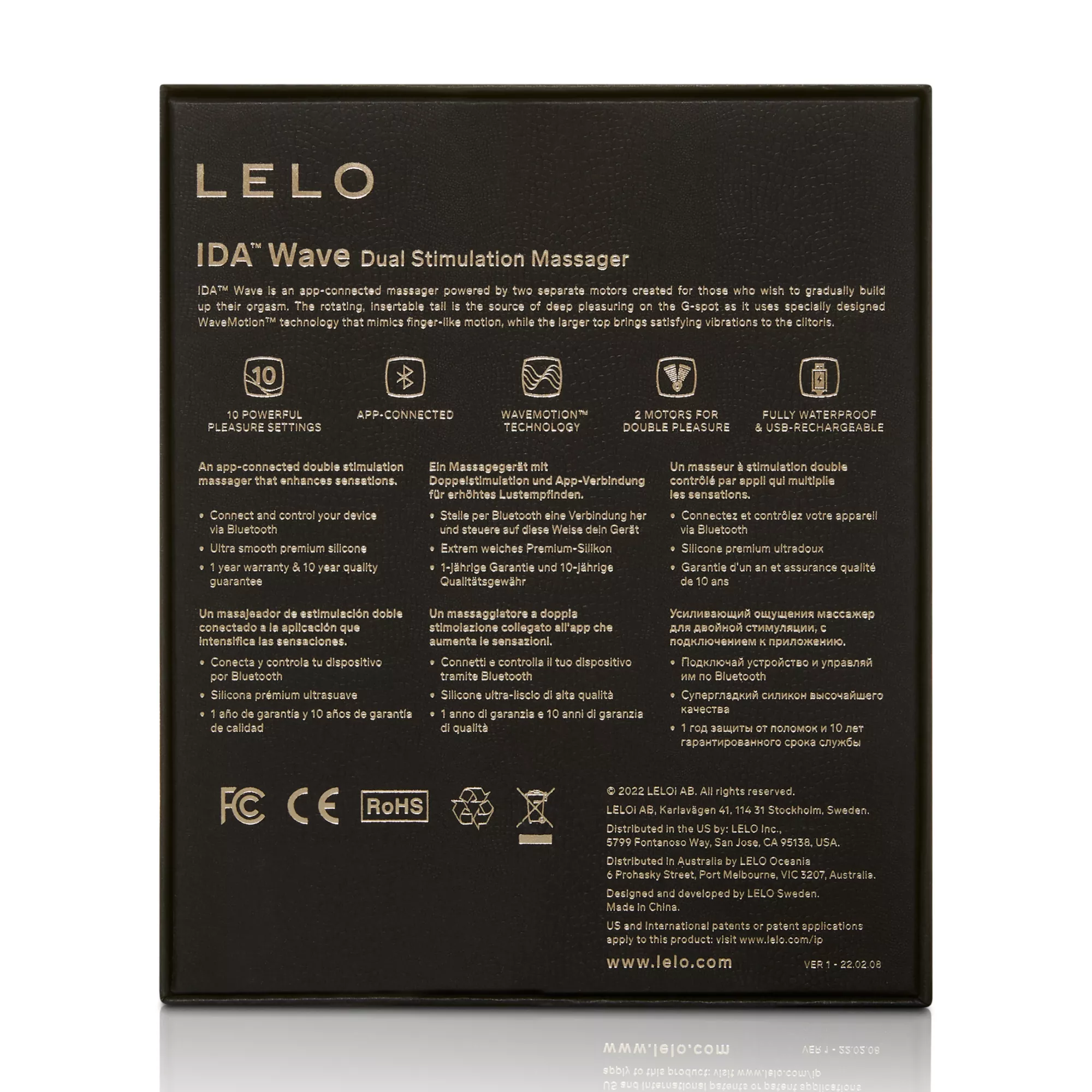 LELO Ida Wave Vibrator Black at Spencer's