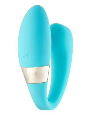 Tiani Harmony 10-Function Dual Action Waterproof Rechargeable Couples Massager 3.5 Inch Aquamarine - Lelo