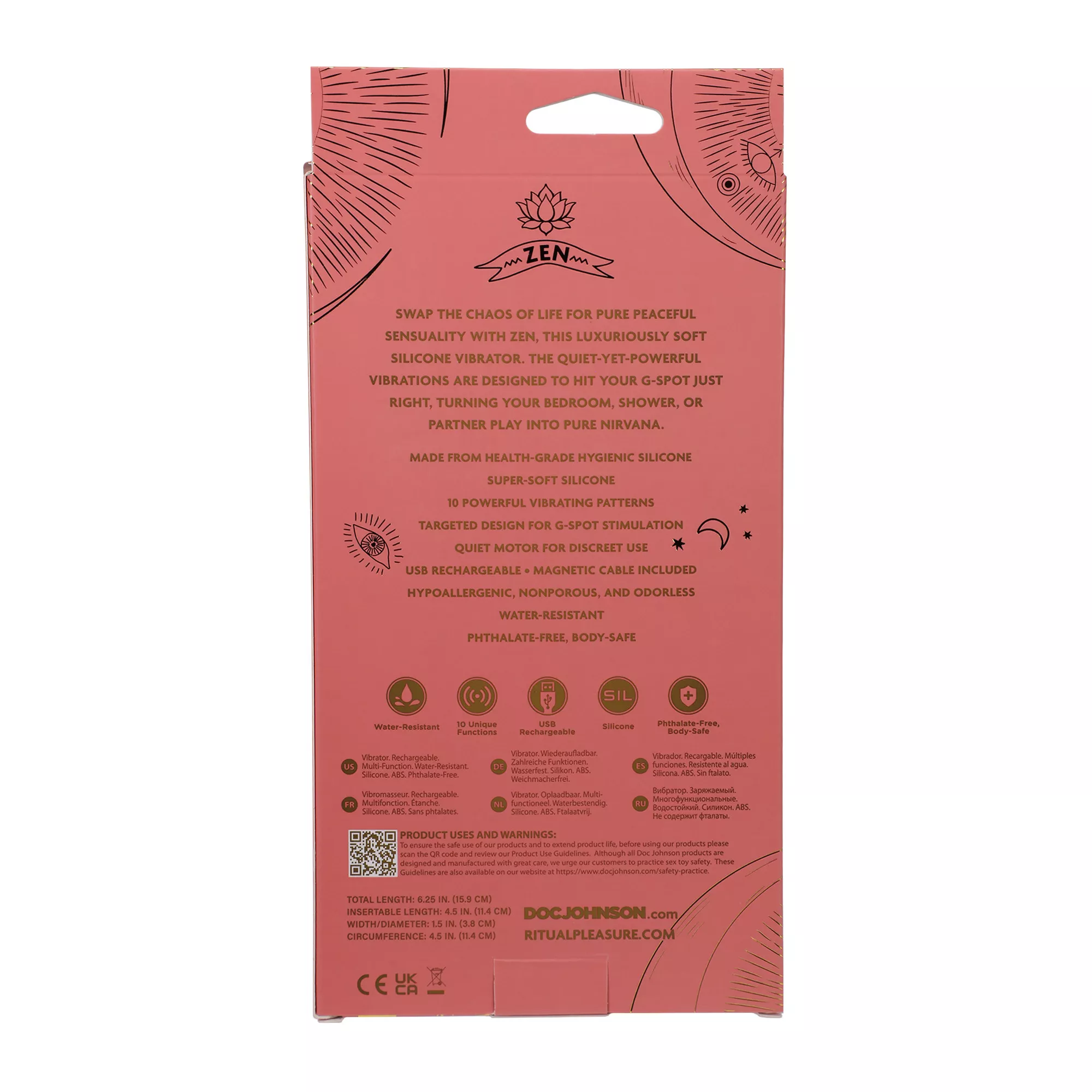 Zen Rechargeable G-Spot Vibrator - 6.1 Inch at Spencer's