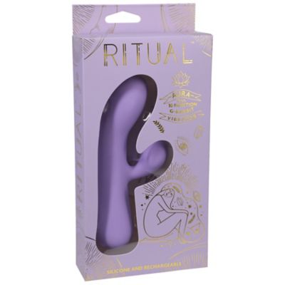 Aura 10-Function Rechargeable G-Spot Rabbit Vibrator - 6.1 Inch