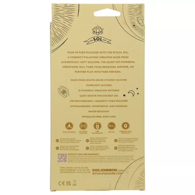 Sol 10-Function Rechargeable Pulsating Vibrator - 4.6 Inch at Spencer's