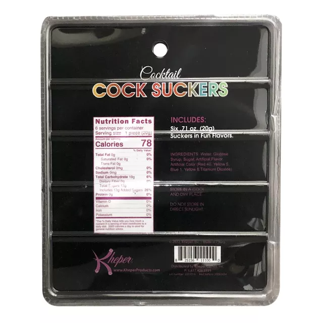 Cocktail Cock Suckers Candy - 6 Pack at Spencer's