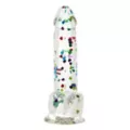 I Heart Dick Heart Confetti Suction Cup Dildo - 6 Inch at Spencer's