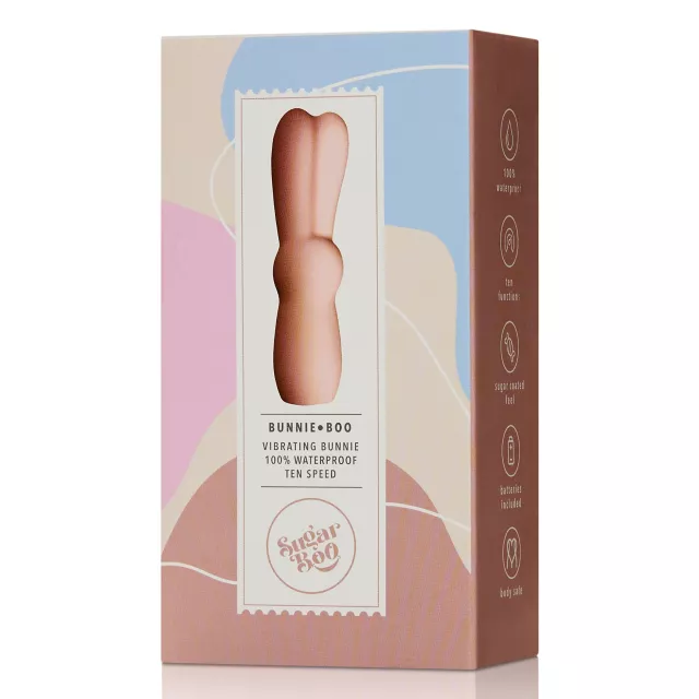 Bunnie Boo Multi-Function Waterproof Rabbit Vibrator 4 Inch - Sugar Boo at Spencer's