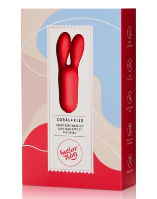 Coral Kiss Multi-Function Waterproof Rabbit Ears Vibrator 5 Inch - Sugar Boo