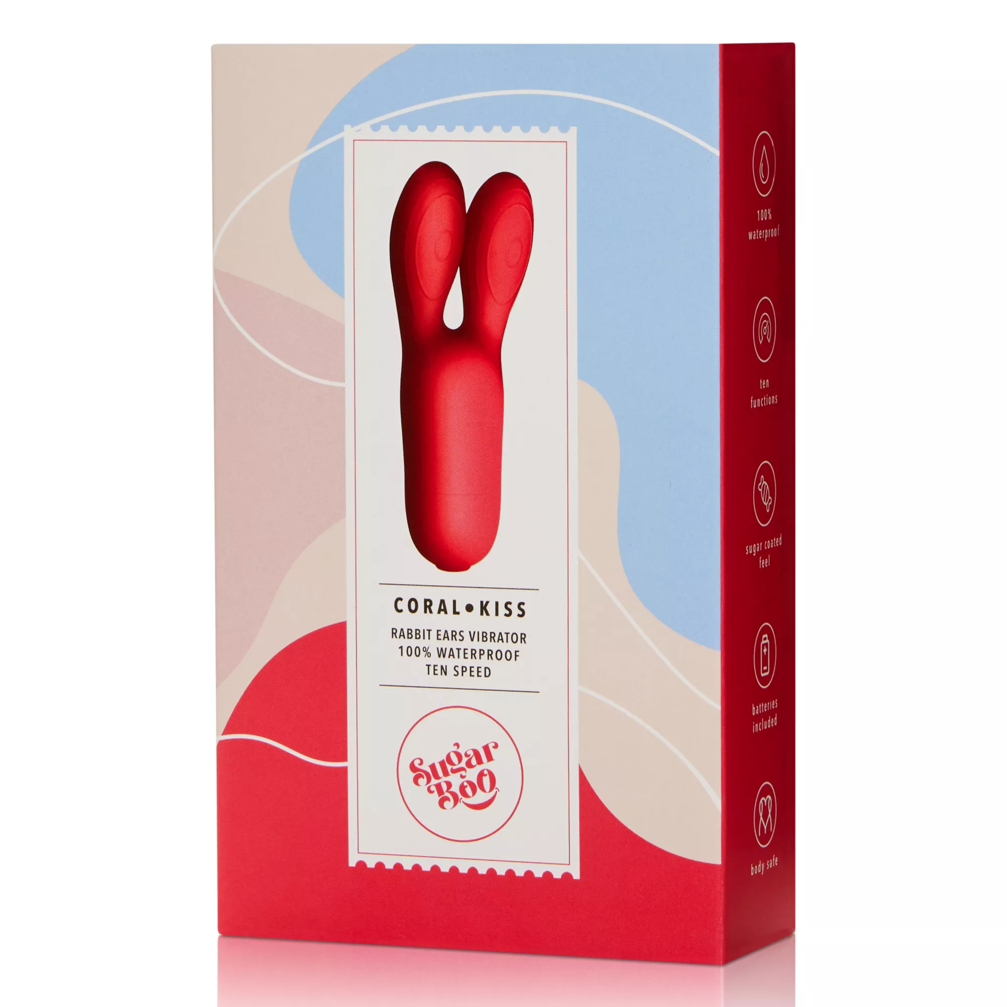 Coral Kiss Multi-Function Waterproof Rabbit Ears Vibrator 5 Inch - Sugar Boo at Spencer's