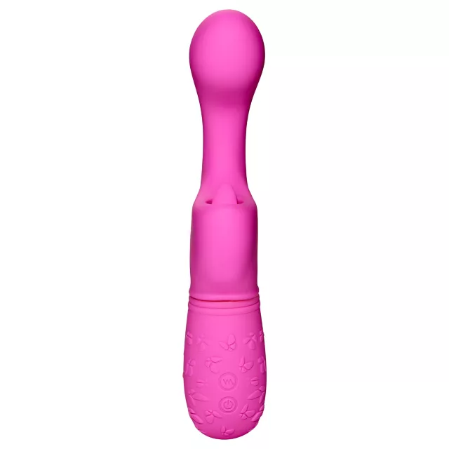 Butterfly Kiss Flicker Rechargeable Waterproof G-Spot Vibrator Pink - 7.5 Inch at Spencer's