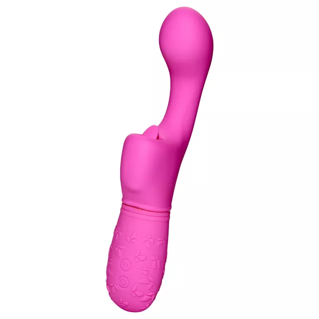 Butterfly Kiss Flicker Rechargeable Waterproof G-Spot Vibrator Pink - 7.5 Inch at Spencer's