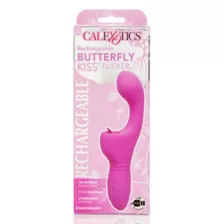 Butterfly Kiss Flicker Rechargeable Waterproof G-Spot Vibrator Pink - 7.5 Inch at Spencer's