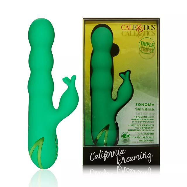 Sonoma Satisfier 10-Function Rechargeable Waterproof G-Spot Rabbit Vibrator - 8 Inch at Spencer's