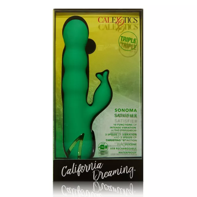 Sonoma Satisfier 10-Function Rechargeable Waterproof G-Spot Rabbit Vibrator - 8 Inch at Spencer's