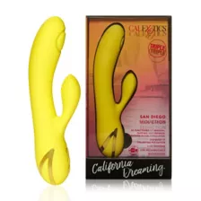 San Diego Seduction 10-Function Rechargeable Waterproof Rabbit Vibrator - 8 Inch at Spencer's