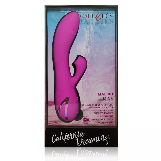 Malibu Minx 10-Function Rechargeable Waterproof Suction Rabbit Vibrator - 8 Inch at Spencer's