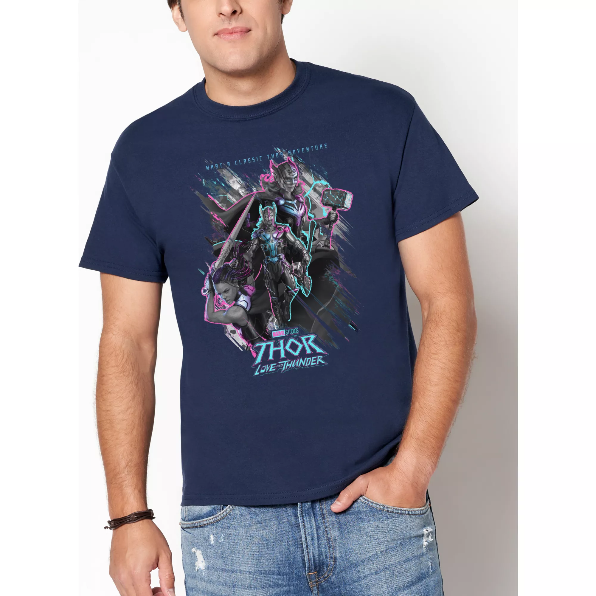 Movie Poster Thor Love and Thunder T Shirt - Marvel at Spencer's