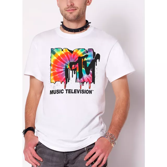 Tie Dye Melting MTV Logo T Shirt - Spencer's