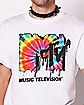 Tie Dye Melting MTV Logo T Shirt