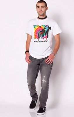 Tie Dye Melting MTV Logo T Shirt