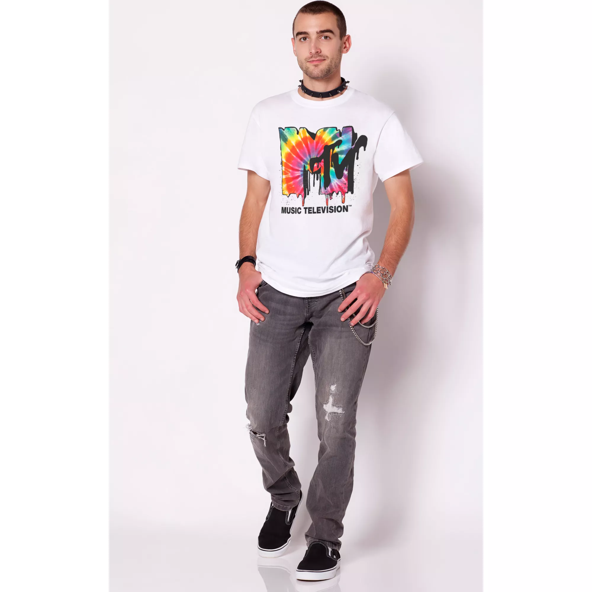 Tie Dye Melting MTV Logo T Shirt