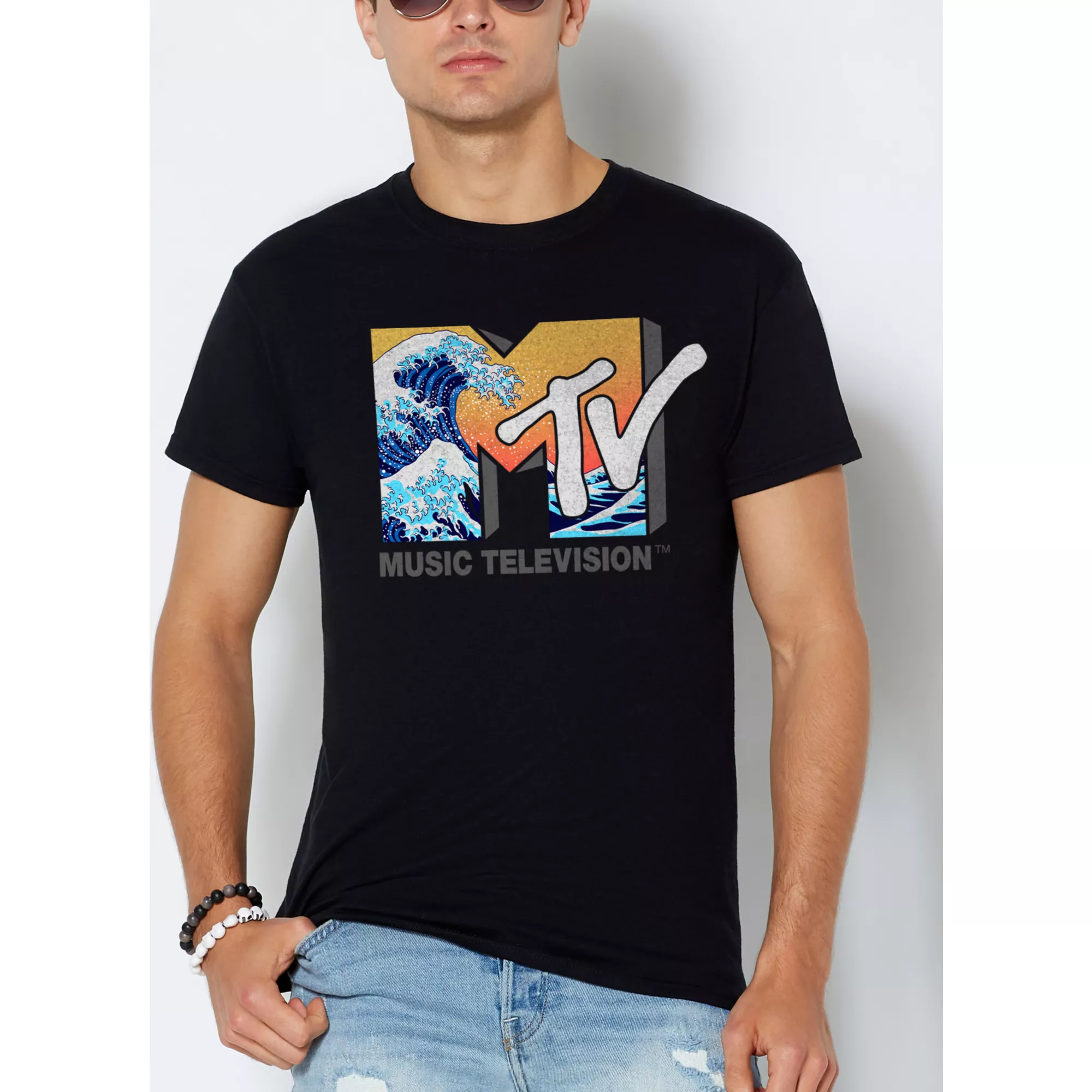 Wave Logo MTV T Shirt at Spencer's