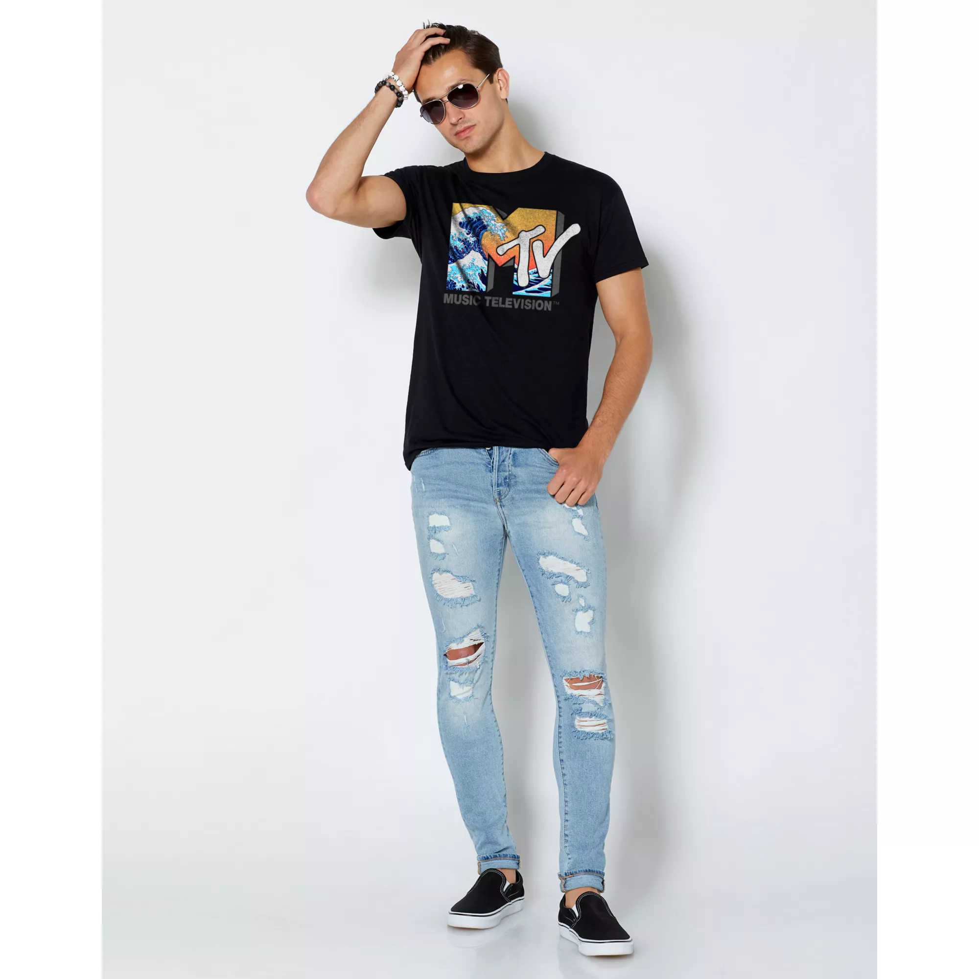 Wave Logo MTV T Shirt at Spencer's