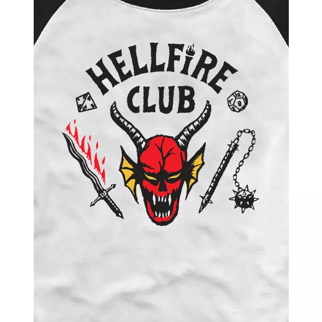Hellfire Club Raglan T Shirt - Stranger Things