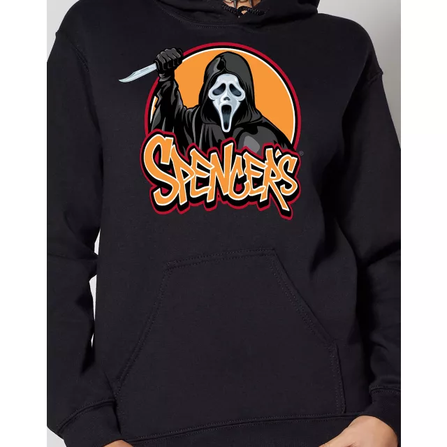 Ghost Face Spencer's Logo Hoodie at Spencer's
