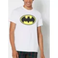 White Batman Logo T Shirt at Spencer's