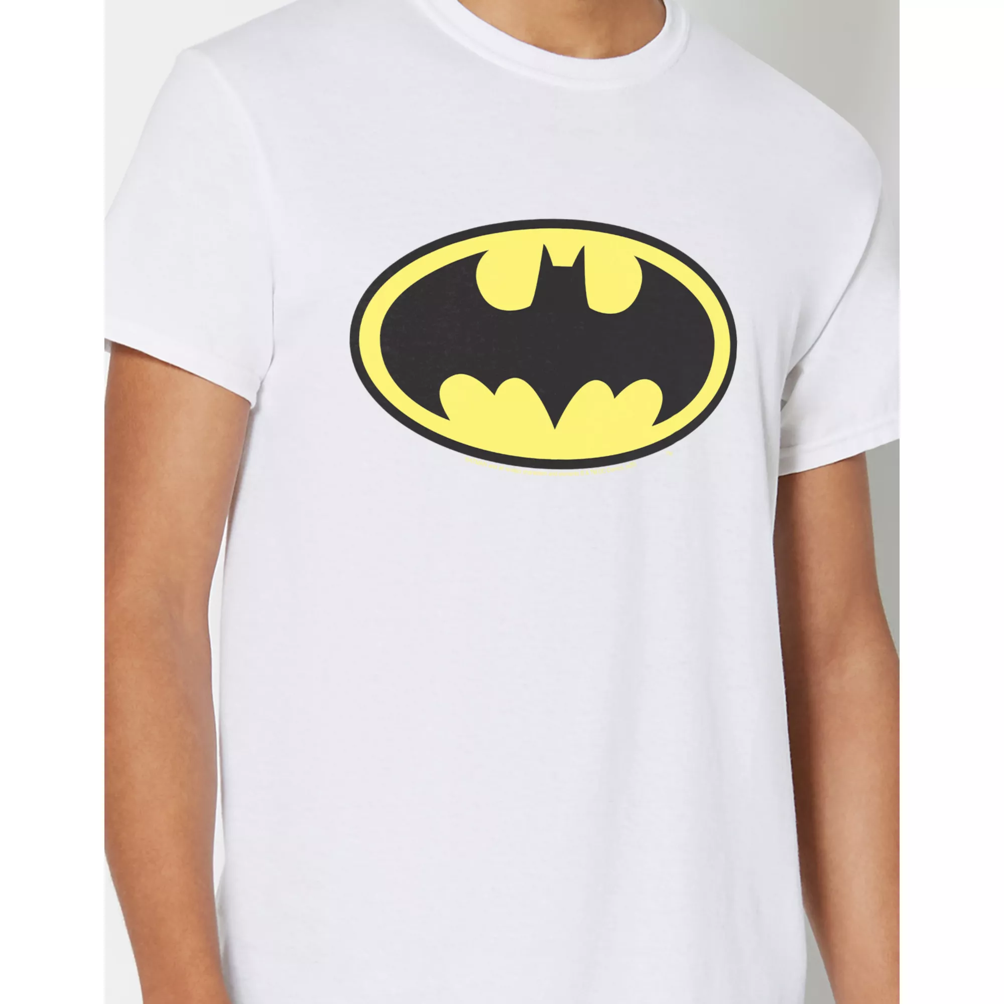 White Batman Logo T Shirt at Spencer's