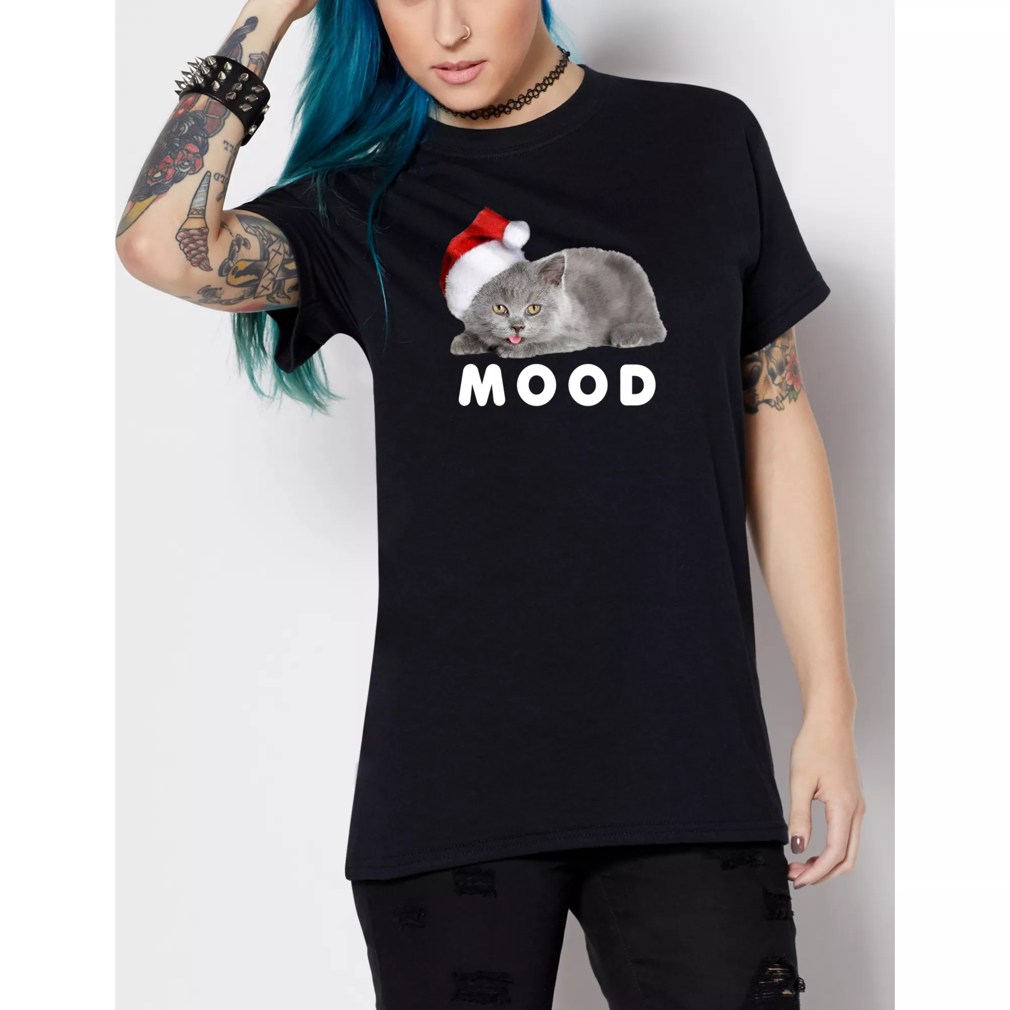 Santa Kitten T Shirt at Spencer's