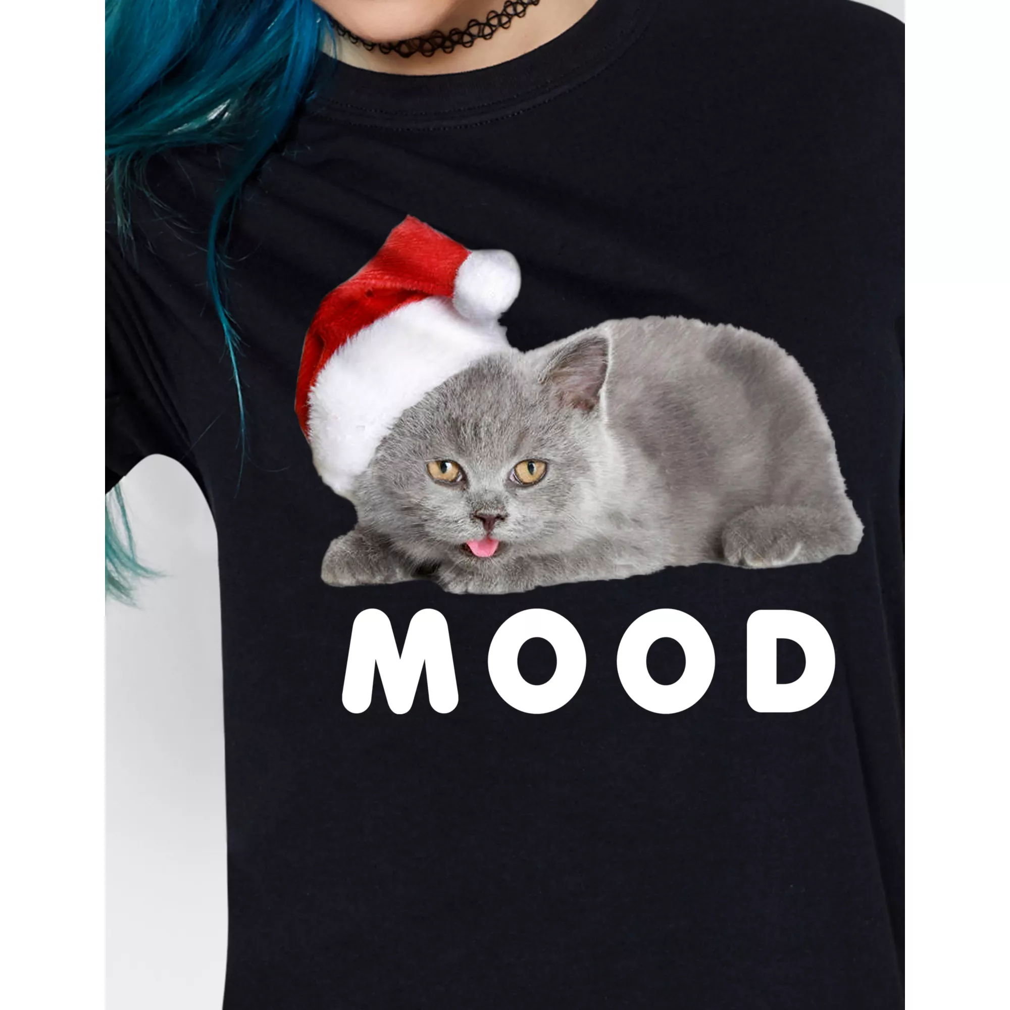 Santa Kitten T Shirt at Spencer's