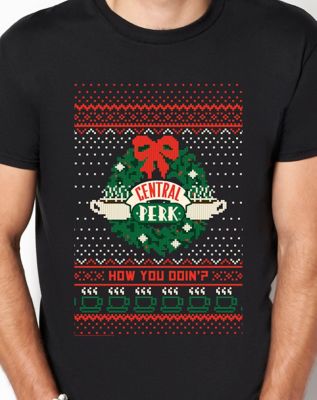 Central Perk Wreath T Shirt - Friends
