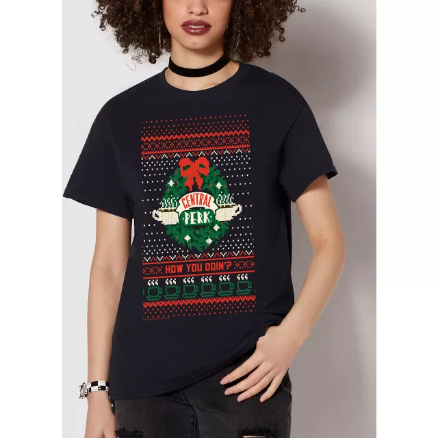 Central Perk Wreath T Shirt - Friends at Spencer's