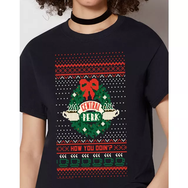 Central Perk Wreath T Shirt - Friends at Spencer's